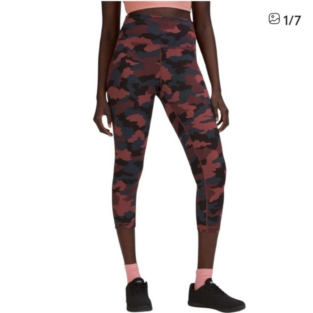 Lululemon Wunder Train High-Rise Crop 23" Heritage 365 Camo Plus Size 20